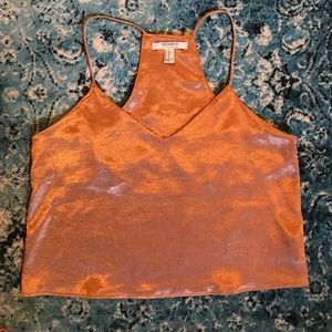 NEW never worn. Rose gold satin top